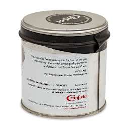 Cranfield Traditional Etching Ink - Permanent Viridian, 250 g - back