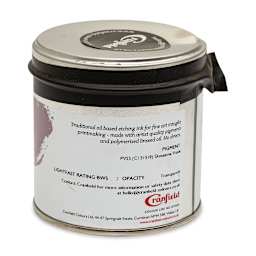 Cranfield Traditional Etching Ink - Carbazole Violet, 250 g - back