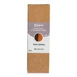 Cranfield Traditional Etching Ink - Raw Sienna, 75 ml - front of packaging