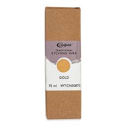 Cranfield Traditional Etching Ink - Gold, 75 ml - front of packaging