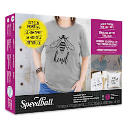 Speedball Beginner Craft Vinyl Screen Printing Kit front of packaging