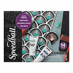 Speedball Fabric Block Printing Deluxe Kit (Front of package)
