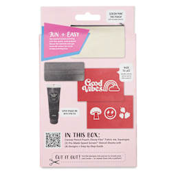 Speedball DIY Screen Printing Starter Kit, back of packaging