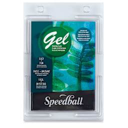 Speedball Gel Printing Plate - 5" x 7", single plate front of packaging