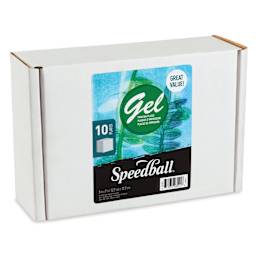 Speedball Gel Printing Plate - 5" x 5", Pkg of 10 front of packaging
