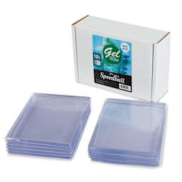 Speedball Gel Printing Plate - 5" x 5", Pkg of 10 contents and packaging