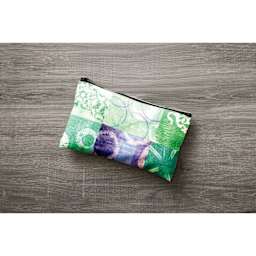 Speedball Gel Printing Plate printmaking finished product on cloth pouch