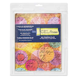 Gel Press Printing Plate - Rectangle, 8" x 10" front of packaging