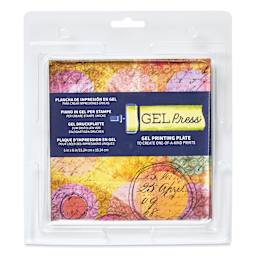 Gel Press Printing Plate - Square, 6" x 6" front of packaging