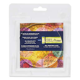Gel Press Printing Plate - Circle, 4" Diameter front of packaging