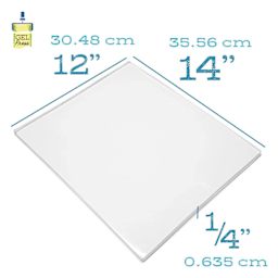 Gel Press Printing Plate - Rectangle, 12" x 14" dimensions