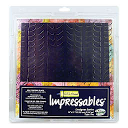 Gel Press Impressables - Front of package of Retro Leaves Plate