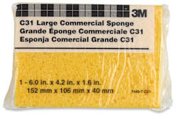 Commercial Cellulose Sponge - front view of sponge in package