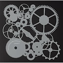 The Crafter's Workshop Stencils - Top view of Gears Stencil