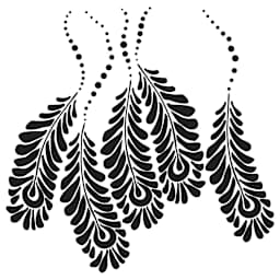 The Crafter's Workshop Stencils Peacock Feathers - Peggable