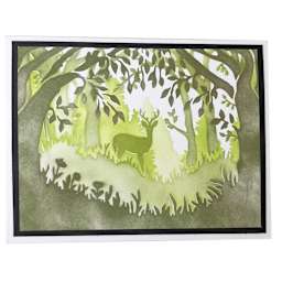 Layered Stencils Forest Scene