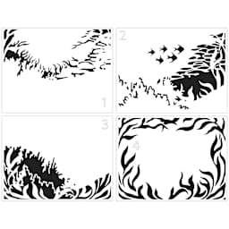 Layered Stencils Sea Paradise