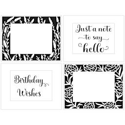 Layered Stencils Lavender Peonies Frames