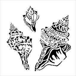 The Crafter's Workshop Stencils Conch Shells