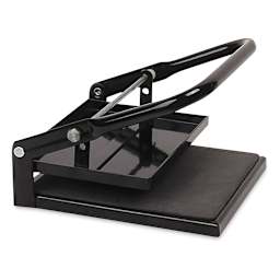 Richeson Hand Printing Press - Side Angled view of press showing handle and bed