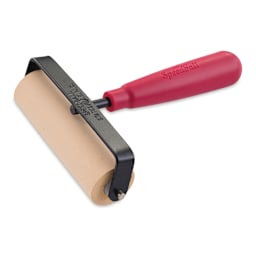 Speedball Soft Rubber Brayer - 4'' (Angled view)
