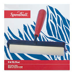 Speedball Soft Rubber Brayer - 6'' (Front of packaging)