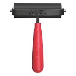 Speedball Deluxe Hard Rubber Brayer with Heavy-Duty Steel Frame - 4" top view