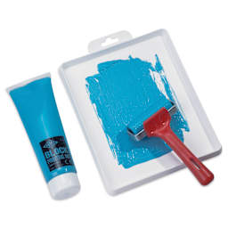 Essdee Ink Tray - 9-1/2" x 7-7/8" (Blue printing ink on tray)