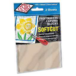 Essdee SoftCut Printmakers' Carving Blocks - 4" x 4", Pkg of 2 (In package)