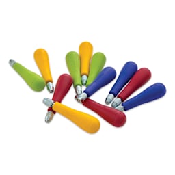 Speedball Linoleum Cutter Handles - Box of 12, Assorted Colors