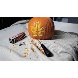 Speedball Linoleum Cutter Sets and Replacement Blades, carved pumpkin
