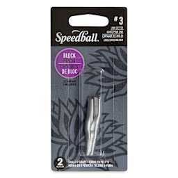 Speedball Linoleum Cutter - Pkg of 2, No. 3 Small U Gouge (Front of package)