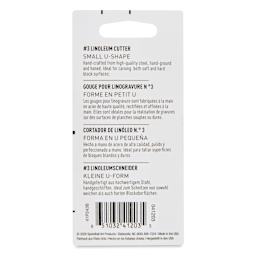 Speedball Linoleum Cutter - Pkg of 2, No. 3 Small U Gouge (Back of package)
