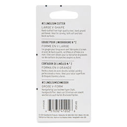 Speedball Linoleum Cutter - Pkg of 2, No. 2 Large V (Back of package)