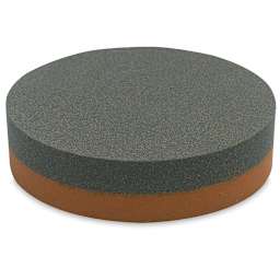 Double-Sided India Sharpening Stone -  Medium/Fine Grit, 4" Diameter x 1",