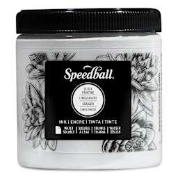 Speedball Water-Soluble Block Printing Ink - White, 8 oz