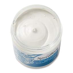 Speedball Water-Soluble Block Printing Ink - Platinum White (Metallic), 8 oz