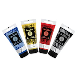 Speedball Block Printing Inks - Basic, Set of 4, ink tubes fanned out