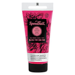 Speedball Water-Soluble Block Printing Ink - Fluorescent Magenta, 1.25 oz