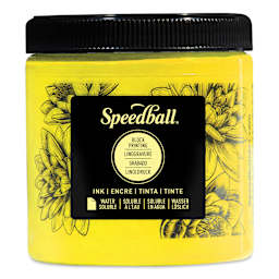 Speedball Water-Soluble Block Printing Ink - Process Yellow, 8 oz