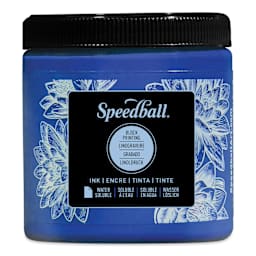 Speedball Water-Soluble Block Printing Ink - Blue, 8 oz