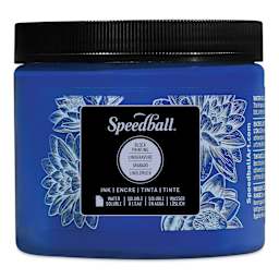 Speedball Water-Soluble Block Printing Ink - Blue, 16 oz