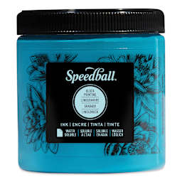 Speedball Water-Soluble Block Printing Ink - Turquoise, 8 oz