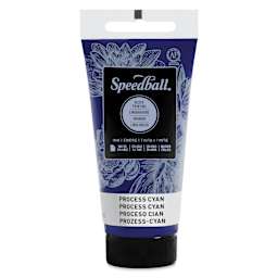 Speedball Water-Soluble Block Printing Ink - Process Cyan, 1.25 oz