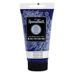 Speedball Water-Soluble Block Printing Ink - Process Cyan, 2.5 oz