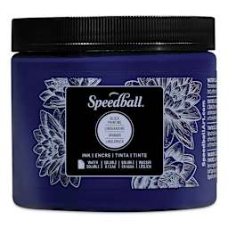 Speedball Water-Soluble Block Printing Ink - Process Cyan, 16 oz
