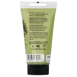 Speedball Water-Soluble Block Printing Ink - Leaf Green, 2.5 oz, back of tube