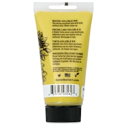 Speedball Water-Soluble Block Printing Ink - Cornsilk, 2.5 oz, back of tube