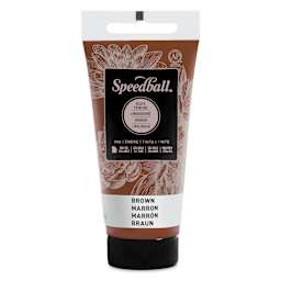 Speedball Water-Soluble Block Printing Ink - Brown, 1.25 oz