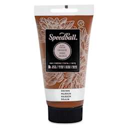 Speedball Water-Soluble Block Printing Ink - Brown, 2.5 oz